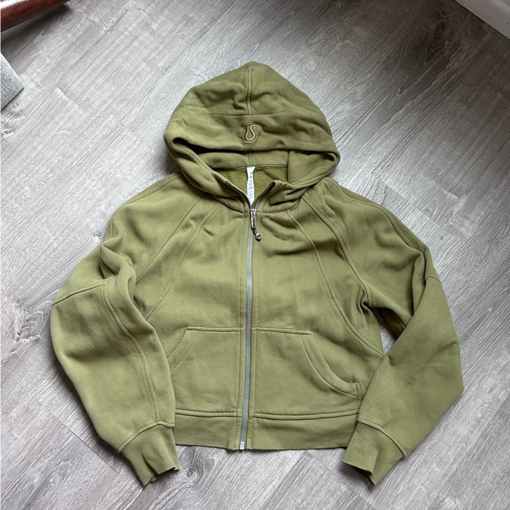 Cropped Full Zip Scuba Hoodie